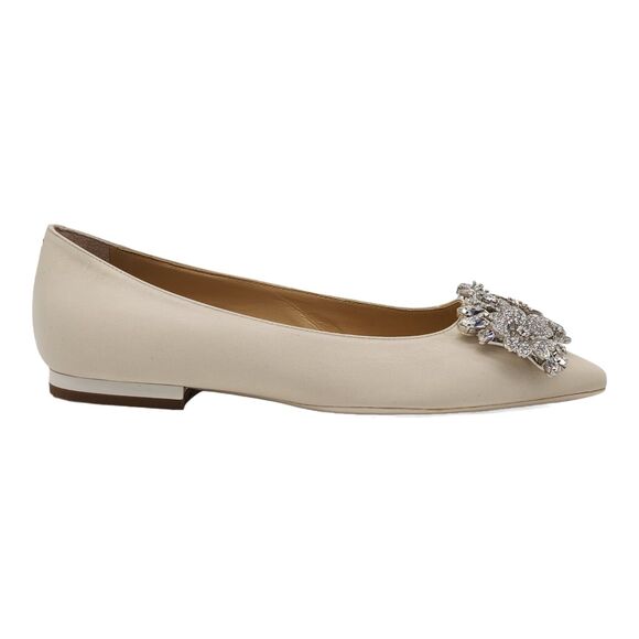 Roger Vivier Flower Strass Leather Ballet Flats in White 35 5 $1650 - Picture 3 of 9